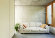 © alexandre zveiger - beautiful modern house in cement, interiors, room with divan