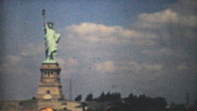 Statue Of Liberty-New York Skyline-1940 Vintage 8mm Film