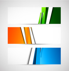 Poster - Set of banners with lines