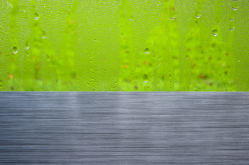 brushed metal window drops abstract