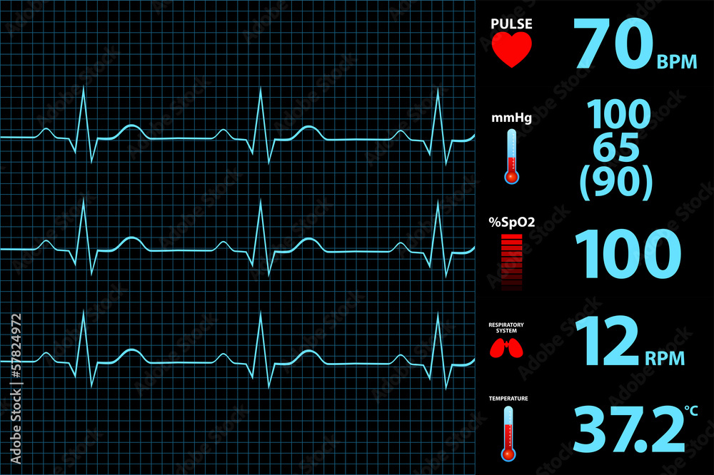 график сердцебиения или человек с датчиками на груди смотрит кино