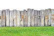 old wooden fence isolate