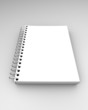 white paper notebook isolated illustration