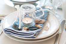 Table Setting In Maritime Style