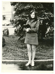 Wall Mural - Young woman in the park - circa 1965