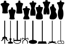 Set Of Different Tailor's Mannequin