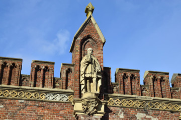 Sticker - Friedland gate – neo-gothic fortress 19th century. Kaliningrad