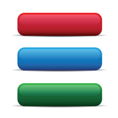 Fototapete - Empty buttons - red, green, blue