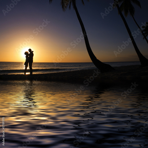 Foto-Doppelrollo - Amour à la plage (von Phil_Good)