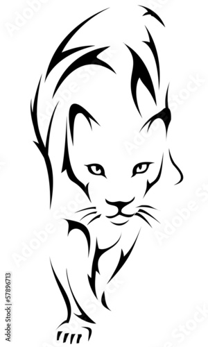 Obraz w ramie tiger tattoo