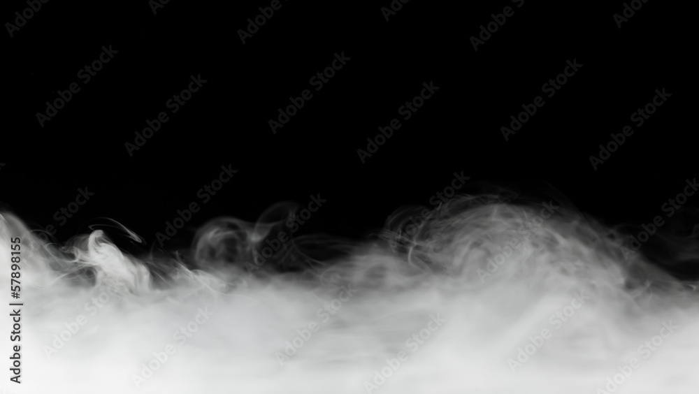 dense smoke backdrop isolated on black - obrazy, fototapety, plakaty 