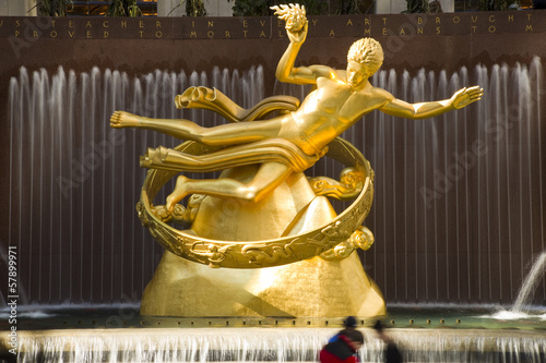 Fotografía Prometheus Statue at Rockefeller Center NYC