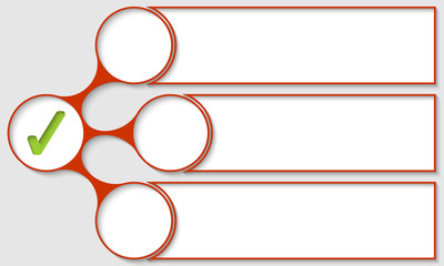 Poster - three vector boxes for any text with checkbox
