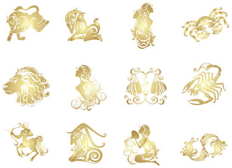 zodiac star signs set . vector set astrology sign.