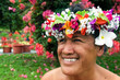 Portrait of Polynesian Pacific Island Tahitian mature woman Aitu