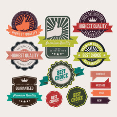 Wall Mural - Retro labels