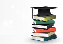 Books With Graduation Cap