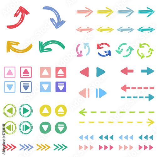 手書き矢印の素材セット Vector Ai Stock Vector Adobe Stock 手書き矢印の素材セット Vector Ai Stock Vector Adobe Stock