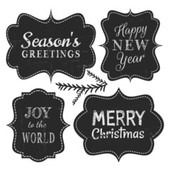 Canvas Print - Christmas Chalkboard Labels