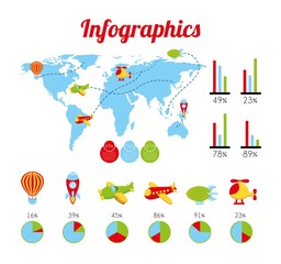 Canvas Print - toys infographics