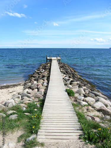 Fototapeta na wymiar Steg, Pøt Strandby, Dänemark