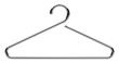 hanger from chromed metal on white background