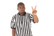 © sixdays - Close up of black referee calling a two shot foul