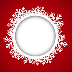 Christmas round frame with place for text