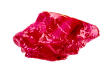 Bright Pinkish Red Rough And Uncut Ruby Crystal.