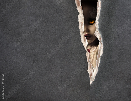Dark series - spooky doll Poster Mural XXL