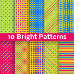 Wall Mural - abstract geometric bright seamless patterns (tiling). vector