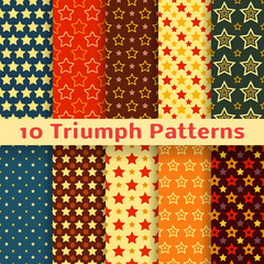Wall Mural - different vector holiday triumph star shape seamless pattern