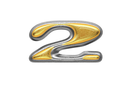 isolated silver figure with gold