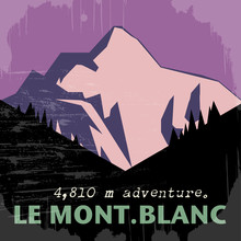 Abstract Background With The Mont Blanc, Vector
