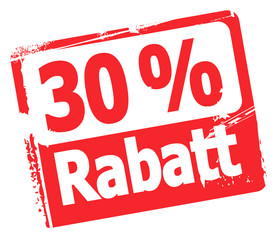 Sticker - 30 % Rabatt