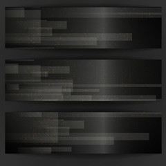 Wall Mural - Abstract Black Rectangle Shapes Banner.