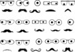 Invisible faces with glasses and mustaches