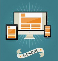 responsive monitor and tablet, mobile layout