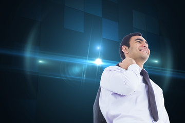 Poster - Composite image of smiling businessman standing