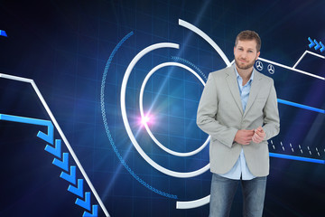 Poster - Composite image of suave man in a blazer