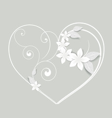 Wall Mural - Floral heart