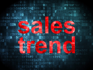 marketing concept: sales trend on digital background