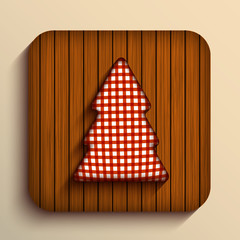 Canvas Print - Vector christmas wooden app. Eps10