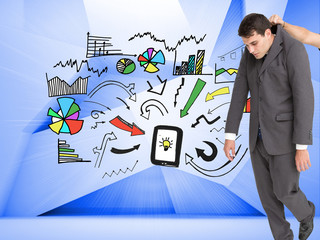 Poster - Composite image of businessman hanging
