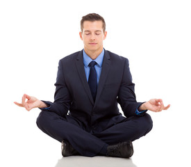 Wall Mural - businessman meditating