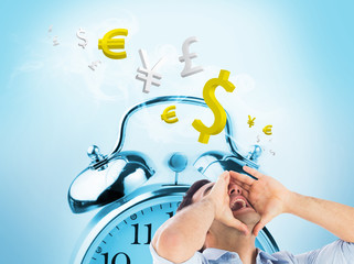 Poster - Composite image of shouting casual man standing