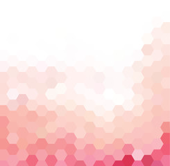 Pink and white hexagonal grid