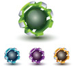 3D abstract sphere set