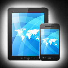 Tablet pc and mobile phone
