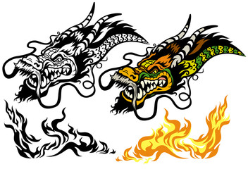 dragon head tattoo